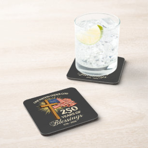 One Nation Under God 250 Years of Blessings Beverage Coaster