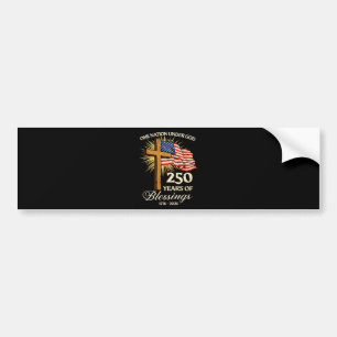 One Nation Under God  250 Years of Blessings Bumper Sticker