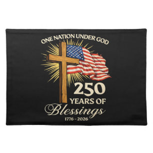 One Nation Under God 250 Years of Blessings Cloth Placemat
