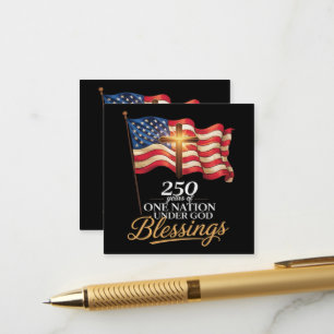 One Nation Under God 250 Years of Blessings Enclosure Card