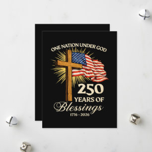 One Nation Under God 250 Years of Blessings Holiday Card