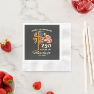 One Nation Under God  250 Years of Blessings Napkins