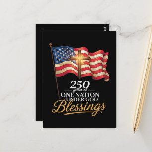 One Nation Under God 250 Years of Blessings Postcard