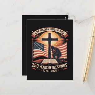 One Nation Under God 250 Years Postcard