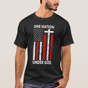 One Nation Under God American Faith Usa 4th Of T-Shirt