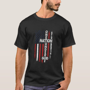 One Nation Under God American Flag God Faith Jesus T-Shirt