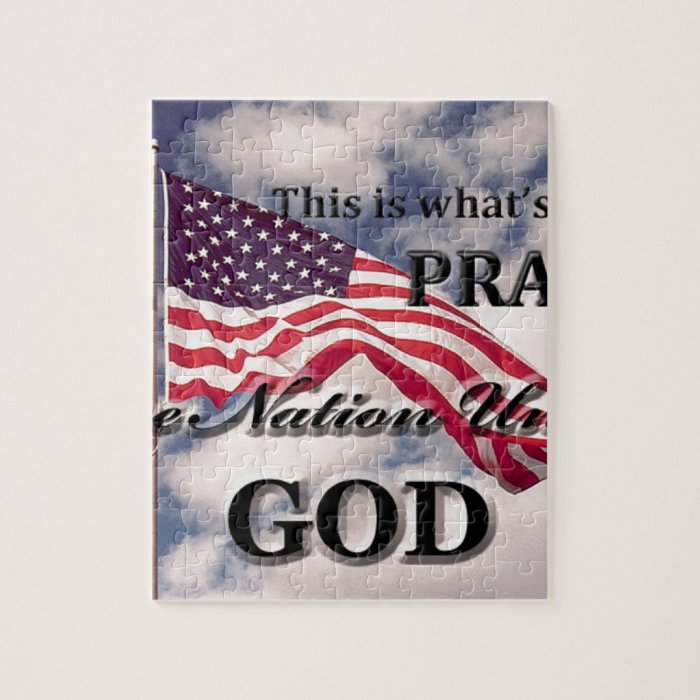 One Nation under God American Flag Puzzle