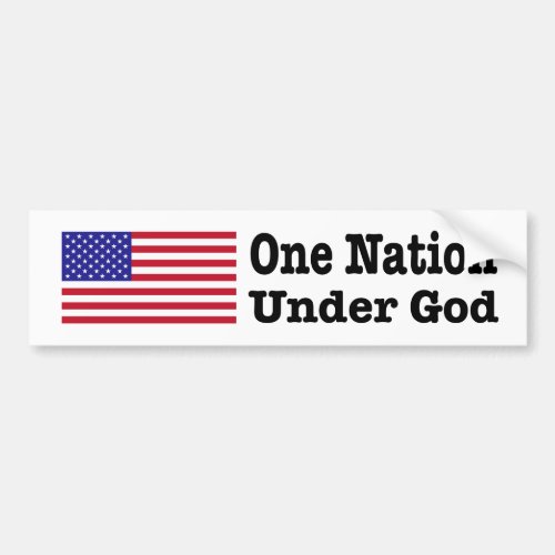 ONE NATION UNDER GOD BUMPER STICKER