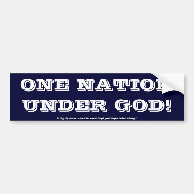 One Nation Under God Bumper Sticker (Front)