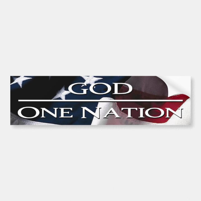One Nation Under God Bumper Sticker (Front)
