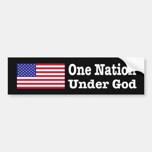 “ONE NATION UNDER GOD” BUMPER STICKER (Front)