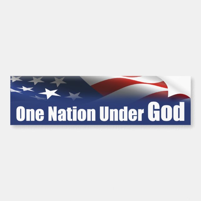 One Nation Under GOD Bumper Sticker (Front)