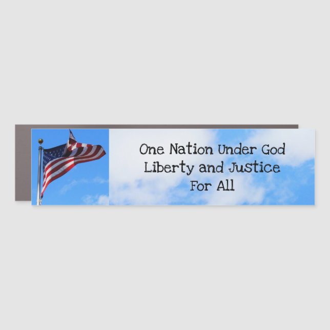 One Nation Under God Bumper Sticker magnet (Front)