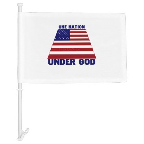 One Nation Under God Car Flag