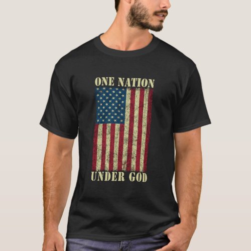 One Nation Under God Gift 4Th Of July Design Usa F T_Shirt