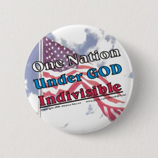 One Nation under GOD Indivisible Pinback Button