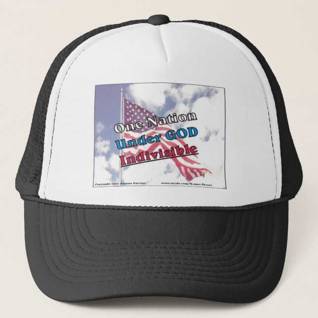 One Nation under GOD Indivisible Trucker Hat (Front)