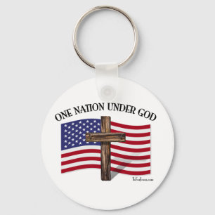 One Nation Under God Keychain