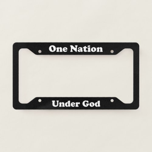 One Nation Under God License Plate Frame