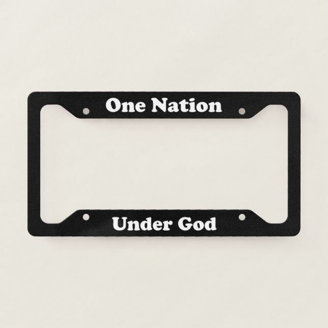 One Nation Under God License Plate Frame (Front)