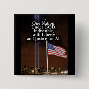 One Nation Under God Patriot Day 9/11 Patriotic Button
