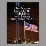 One Nation Under God Patriot Day 9/11 Patriotic Poster