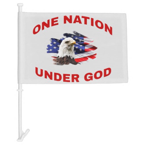 One Nation Under God Patriotic Car Flag