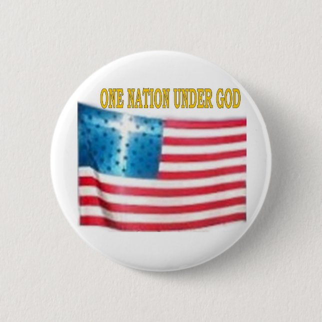 ONE NATION UNDER GOD PINBACK BUTTON (Front)