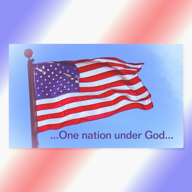 One Nation Under God  Rectangular Sticker (Creator Uploaded)