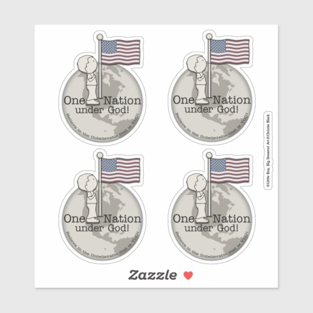 One Nation Under God Sticker (Sheet)