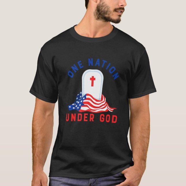 One Nation Under God Ultimate Memorial Patriotic 4 T-Shirt (Front)