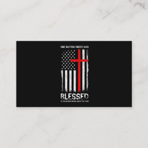 One Nation under God USA Patriot Veteran Business Card