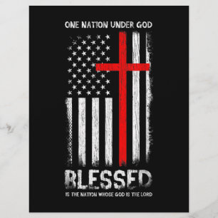 One Nation under God USA Patriot Veteran Letterhead