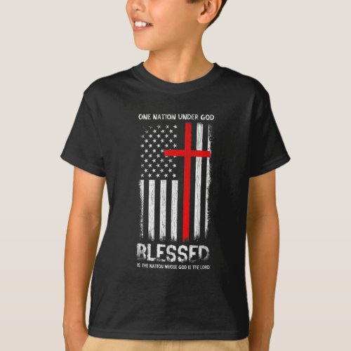 One Nation under God USA Patriot Veteran T_Shirt