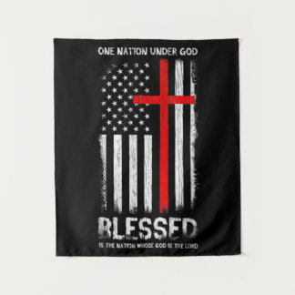 One Nation under God USA Patriot Veteran Tapestry