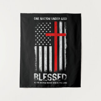 One Nation under God USA Patriot Veteran Tapestry