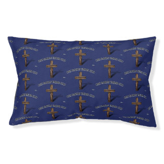One Nation Under God with rugged cross Pet Bed