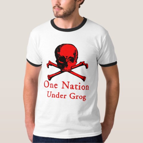 One Nation Under Grog t_shirt red fill image