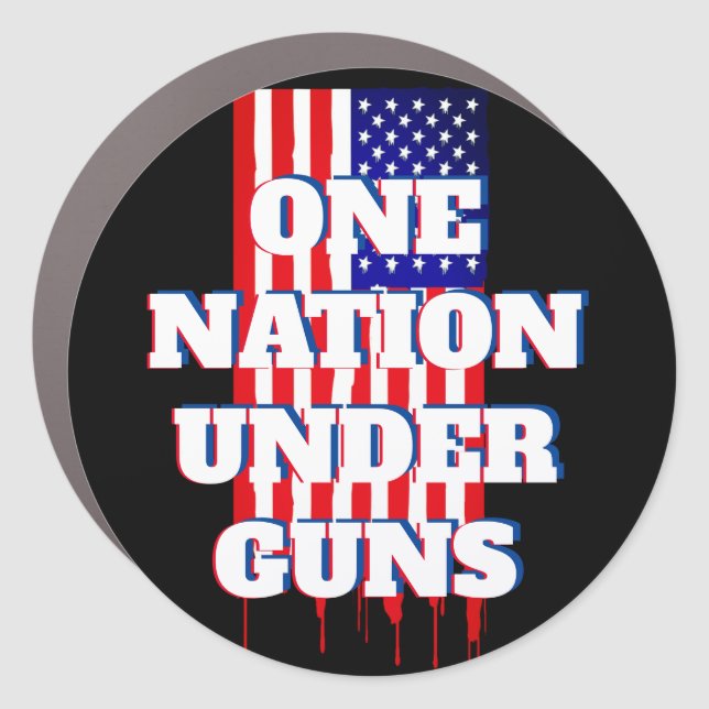 One Nation Under Guns Car Magnet (Front)