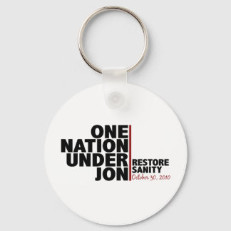 one nation under jon (stewart) keychain
