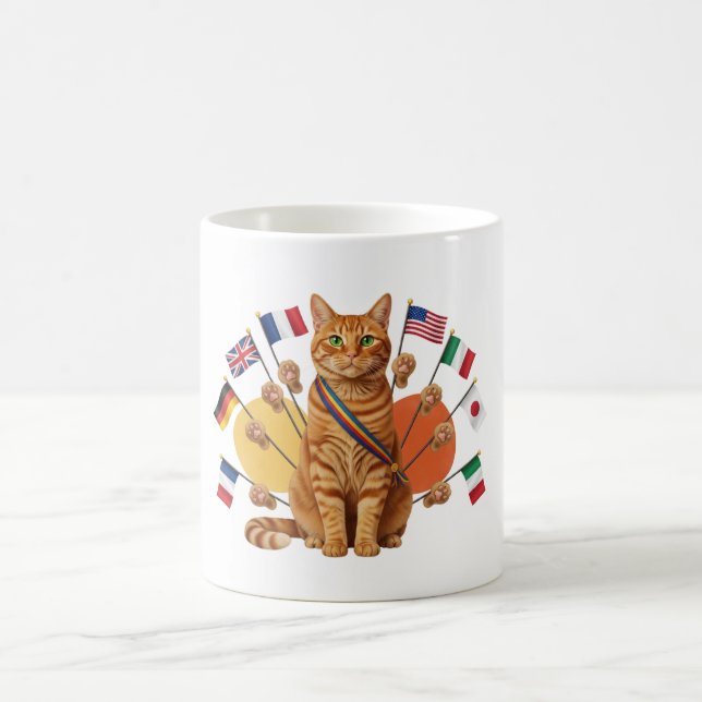 One Nation Under Paws – Cat Around the World Mug (Center)