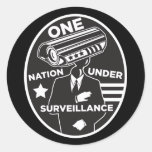 One Nation Under Surveillance Classic Round Sticker at Zazzle