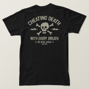 One Nickel Garage / Cheating Death T-Shirt Off Wht