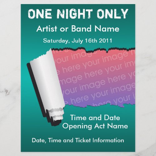 One Night Only Music Flyer