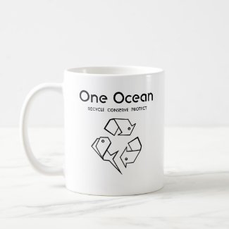 One Ocean: Recycle, Conserve, Protect T-Shirt Coffee Mug