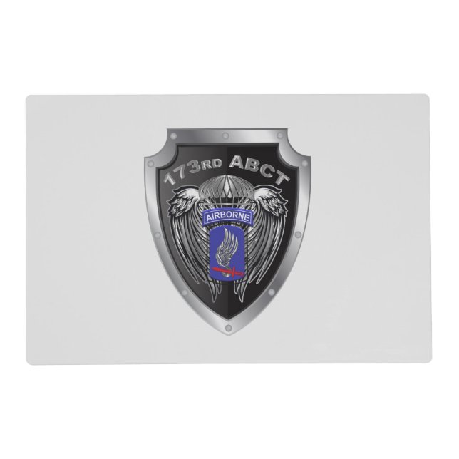 One of a Kind 173rd Airborne Brigade Combat Team Placemat (Front)