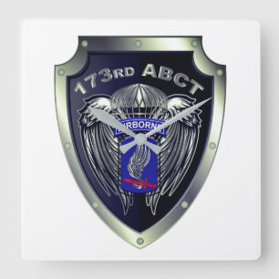 One of a Kind 173rd Airborne Brigade Combat Team Square Wall Clock