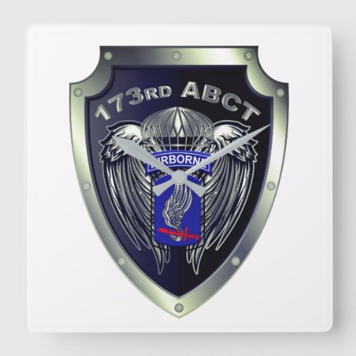 One of a Kind 173rd Airborne Brigade Combat Team Square Wall Clock