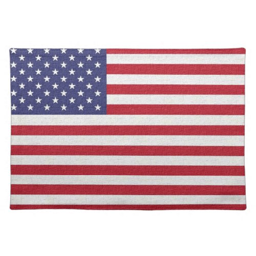 One Of A kind American Flag Cloth Placemat