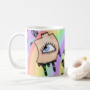 One of a kind artistic  coffee mug